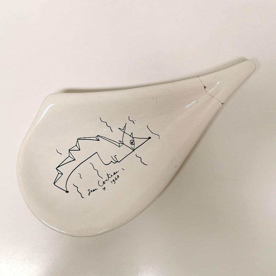 Ashtray / empty ceramic pocket Jean Cocteau, 1960