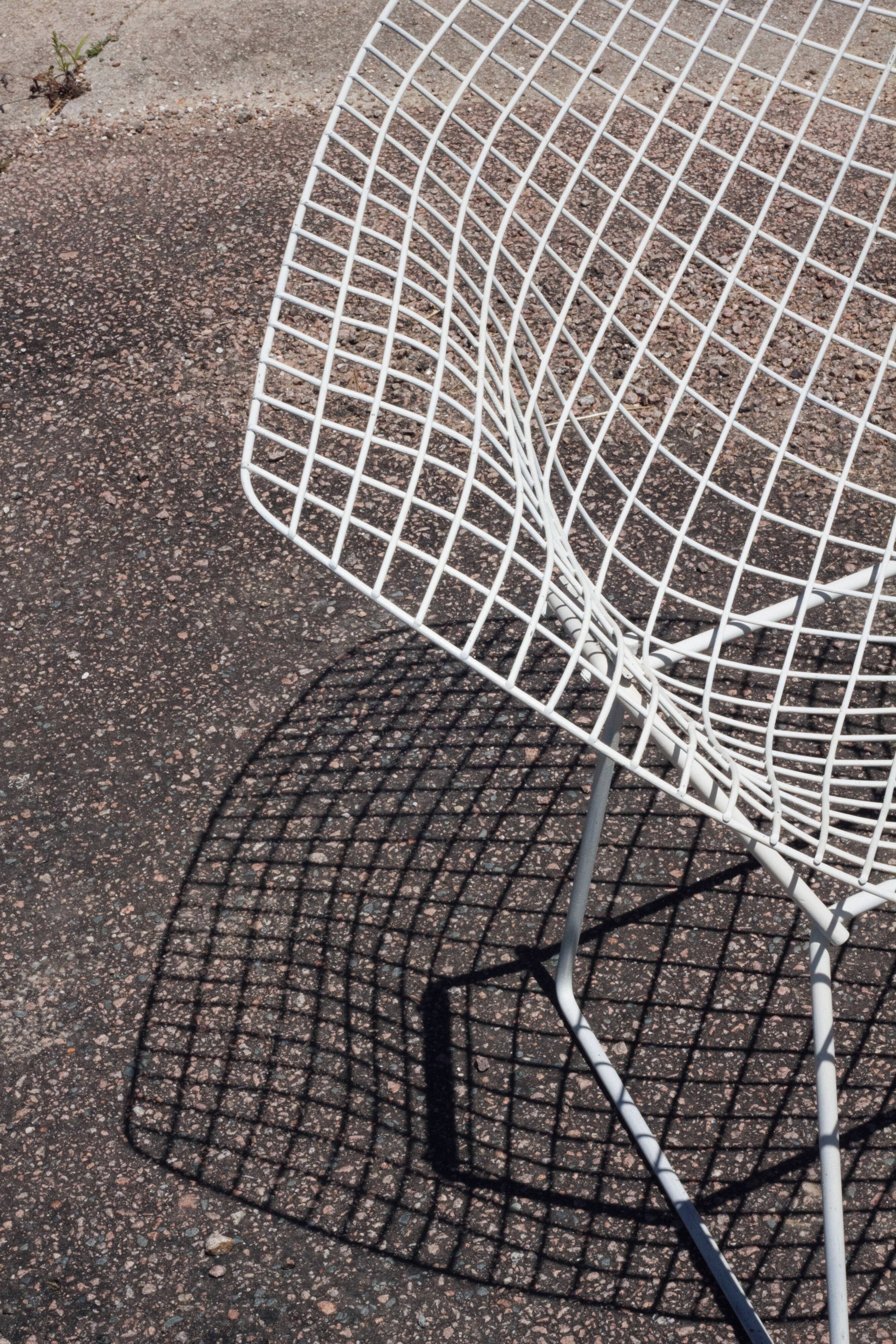 Fauteuil Diamond Chair blanc, Harry Bertoia, 1960