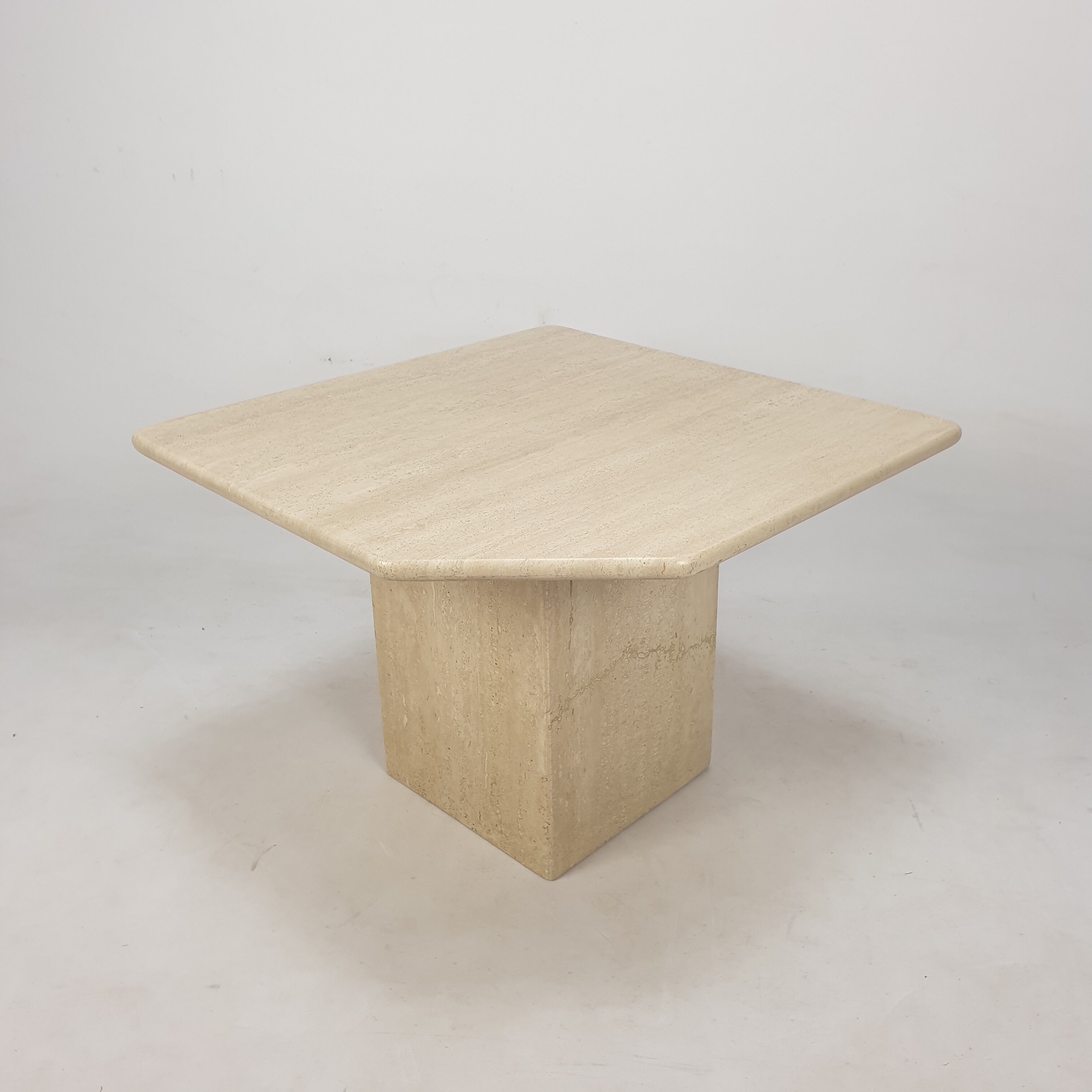 Italian Travertine Coffee Table, 1980s
