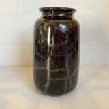 Vase noir argenté West Germany