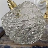 Pair of chiseled glass wall sconces