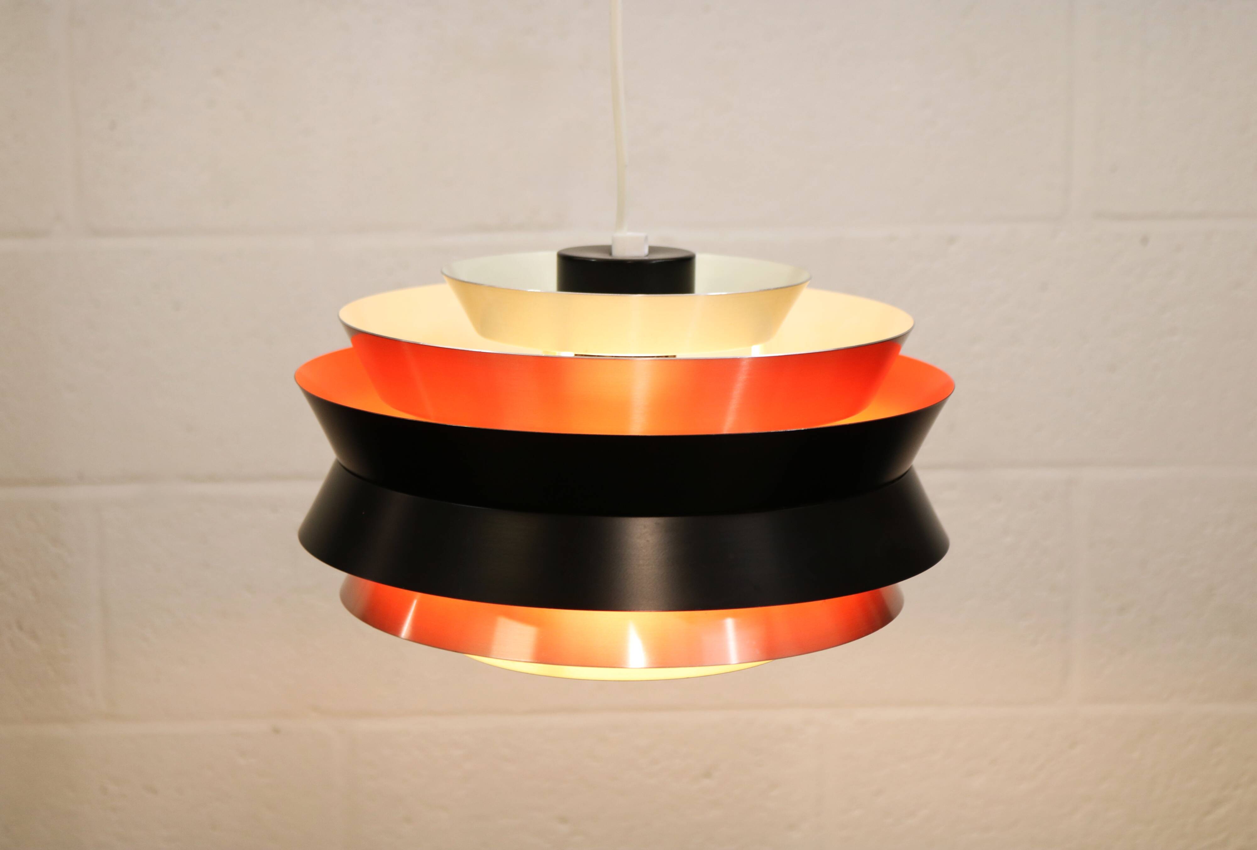 Large Swedish Lamp: Carl Thore Trava Model for Granhaga, 1970s Mid-Century