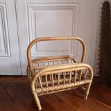 Rattan magazine holder