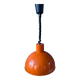 Orange enamelled metal suspension by Fog & Mørup by Jo Hammerborg.