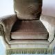 Paire de fauteuils en velours "Jean Roche "