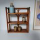 Vintage rattan wall shelf
