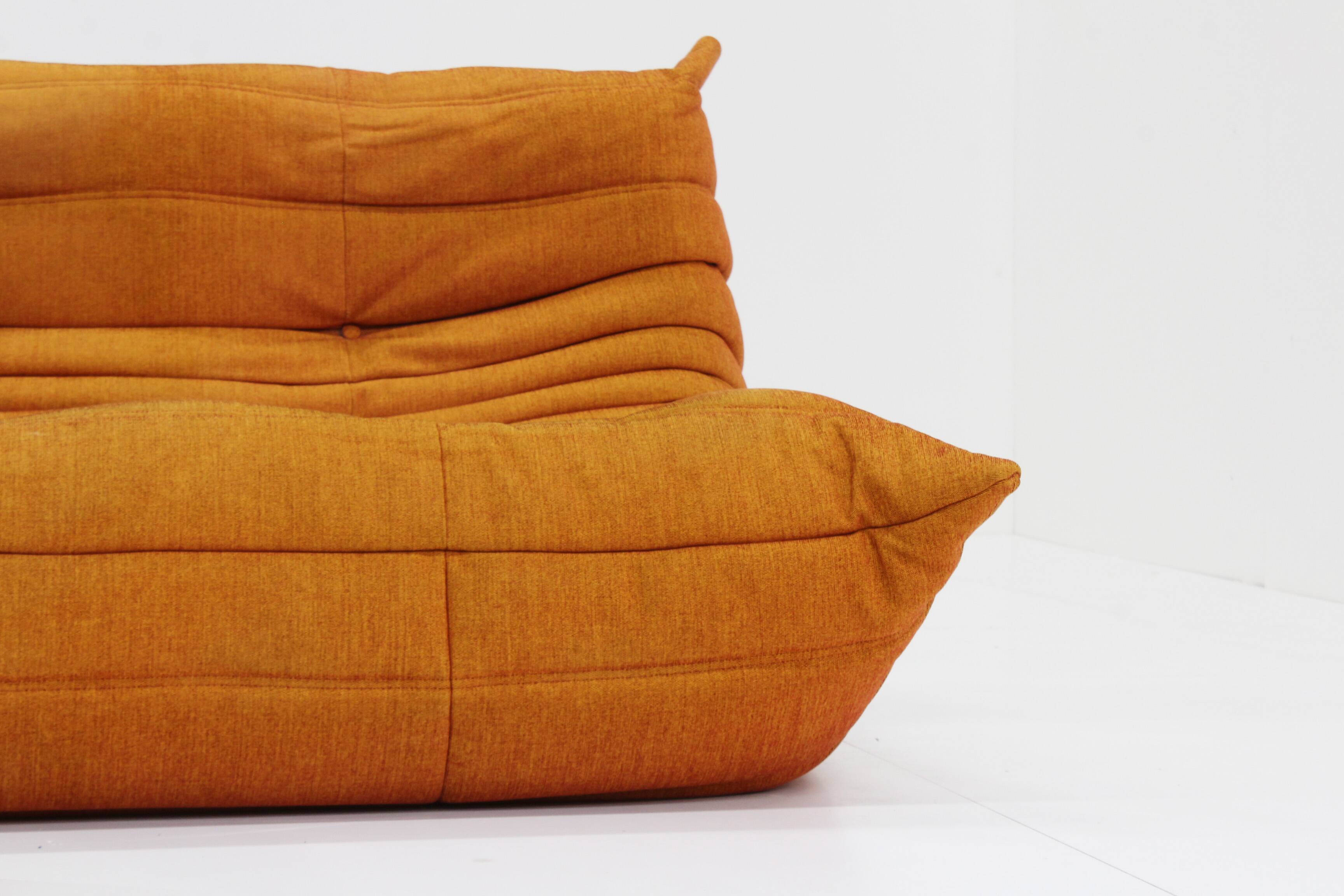 Ligne Roset Togo 2 seater sofa orange by Michel Ducaroy