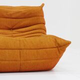 Ligne Roset Togo 2 seater sofa orange by Michel Ducaroy
