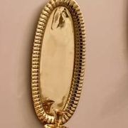 Vintage Swedish Oval Wall Sconces in Brass