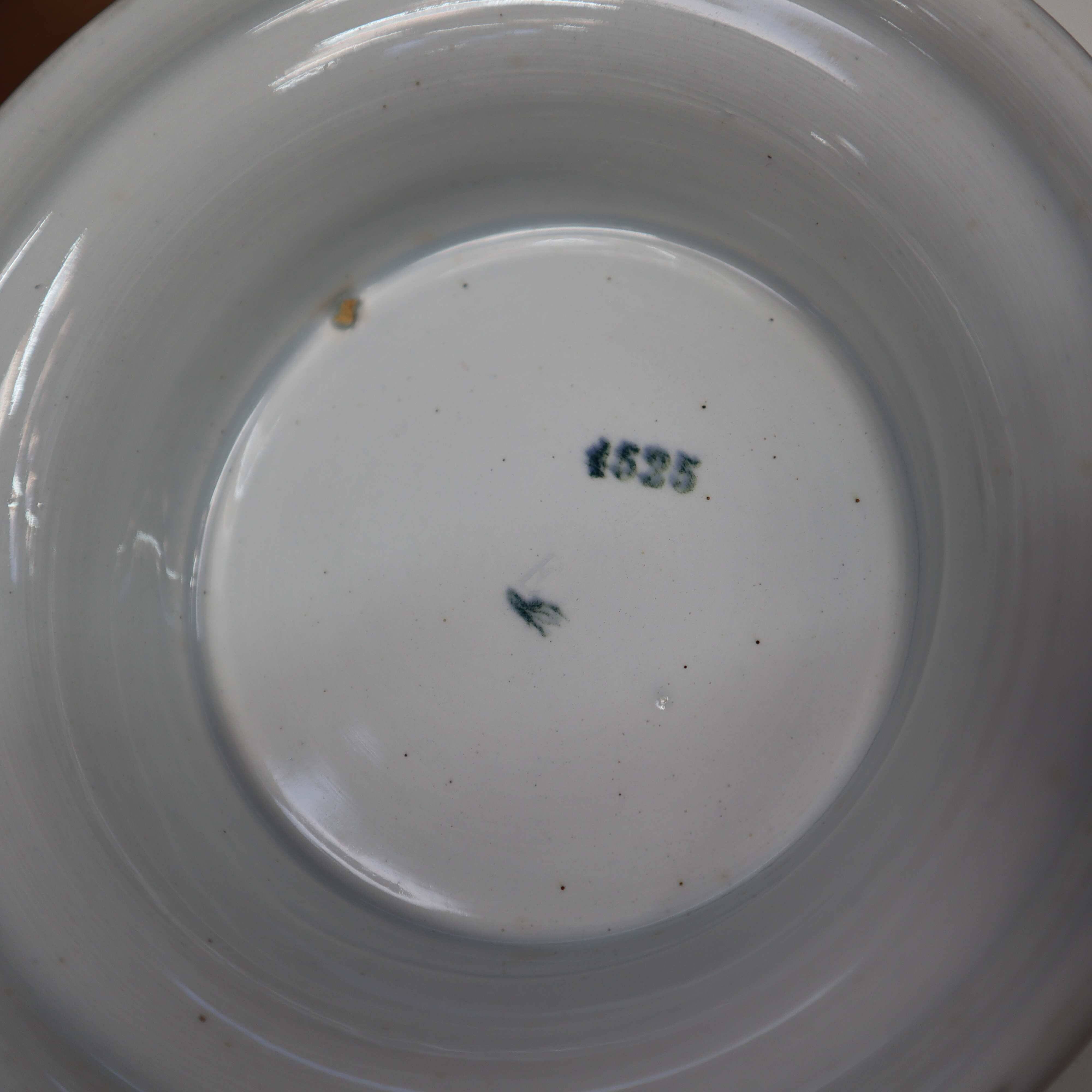 Saint Amand footed dish/compotier in old earthenware