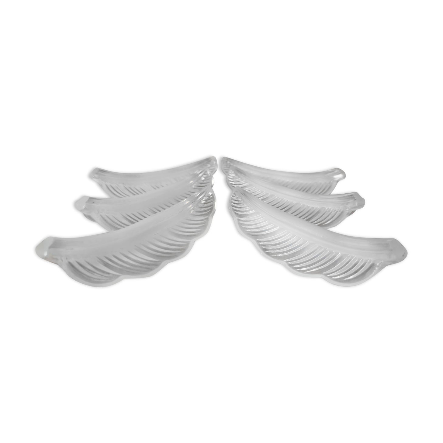 Opalescent glass leaf knife holder