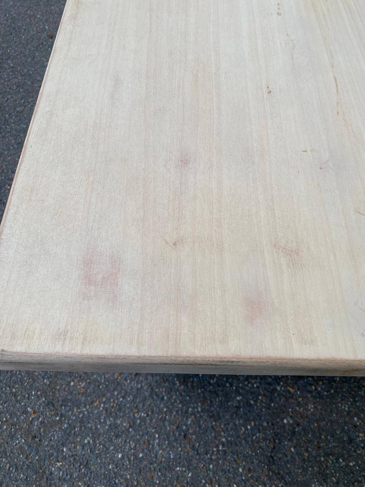 Table à manger de ferme rénovée en bois brut du XXème 180cm