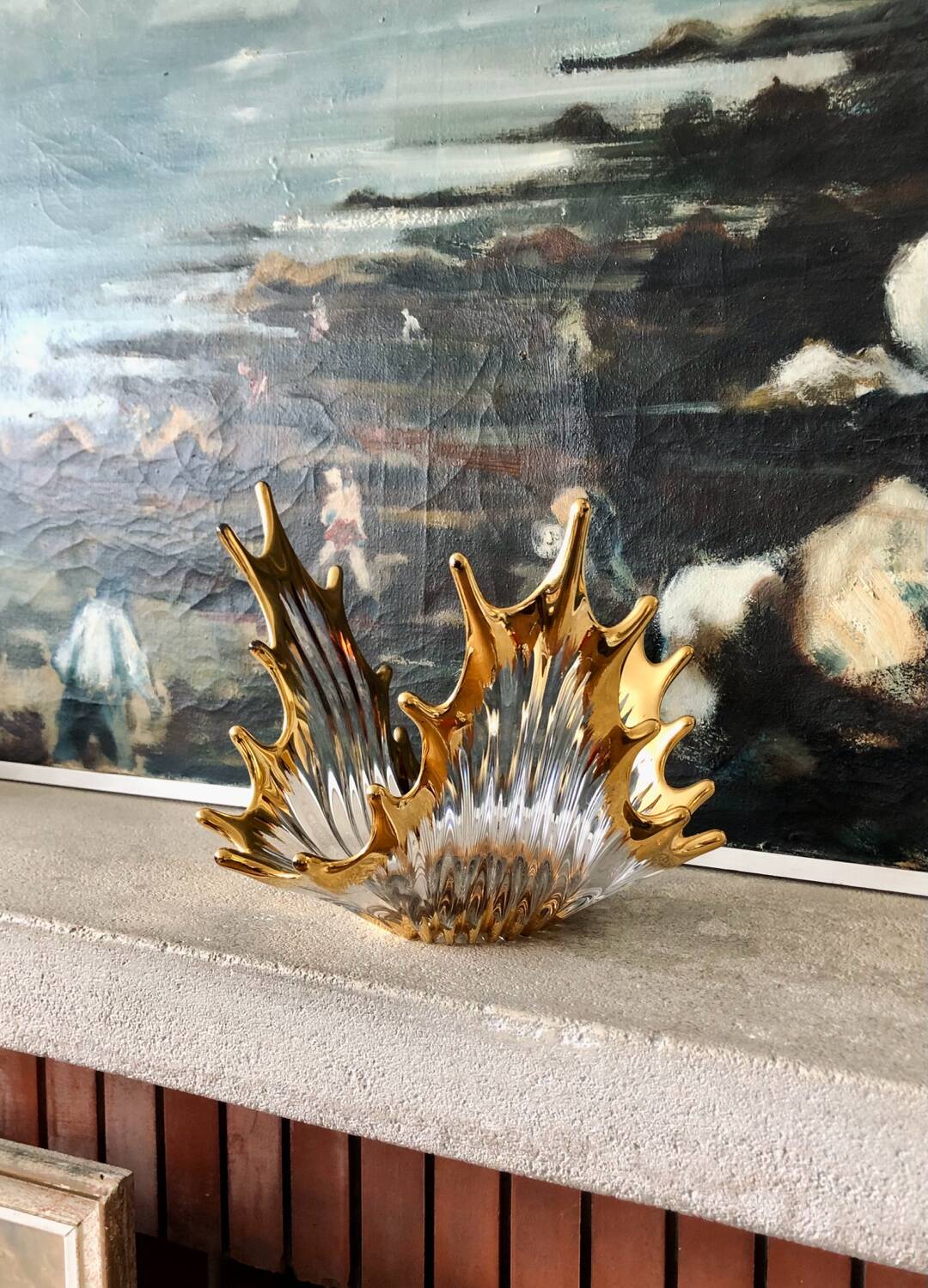 Bayel crystal bowl and gilding, 1950-60