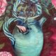 Antique still life painting signed, bouquet of roses in a jug Vallauris