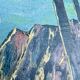 Old Oil Painting / Seaside Marine Panel Signed