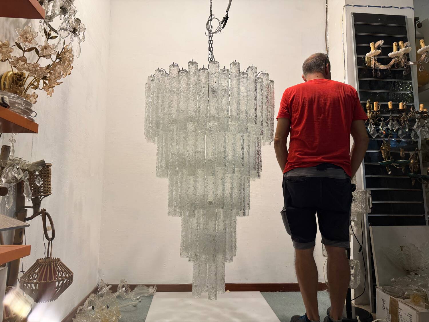 Extra Large Murano Glass Chandelier 1980’s