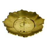 Vintage gold brass flower candle holder