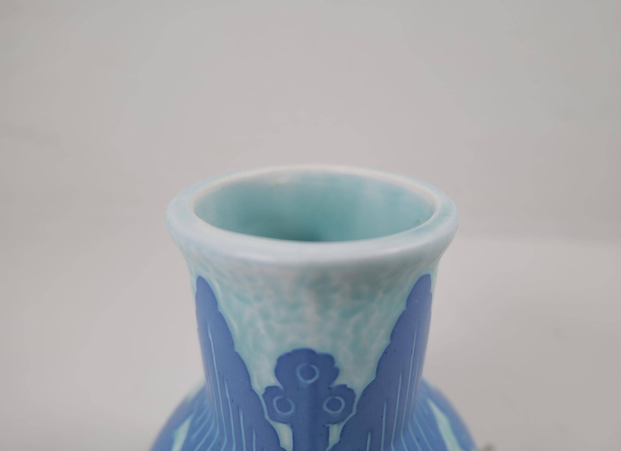 Art Deco Vase Sgraffito Gustavsberg Josef Ekberg Sweden 1922