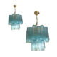 Murano style glass chandelier, set of 2 or a pair of chandeliers