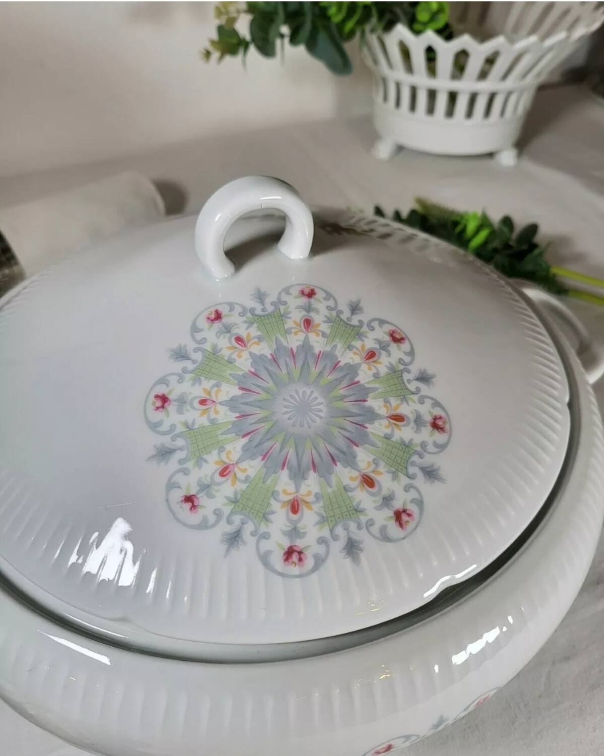 Vegetable Soup Tureen in Vierzon Porcelain