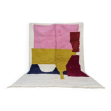 Tapis berbère en laine fait main traditionnelle taille 100 x 200 cm