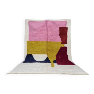 Traditional handmade Berber wool rug, size 100 x 200 cm