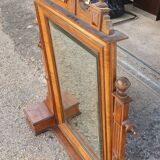 Neo classical baroque psyche mirror solid walnut