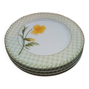4 assiettes en porcelaine vintages