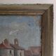 Old painting, village