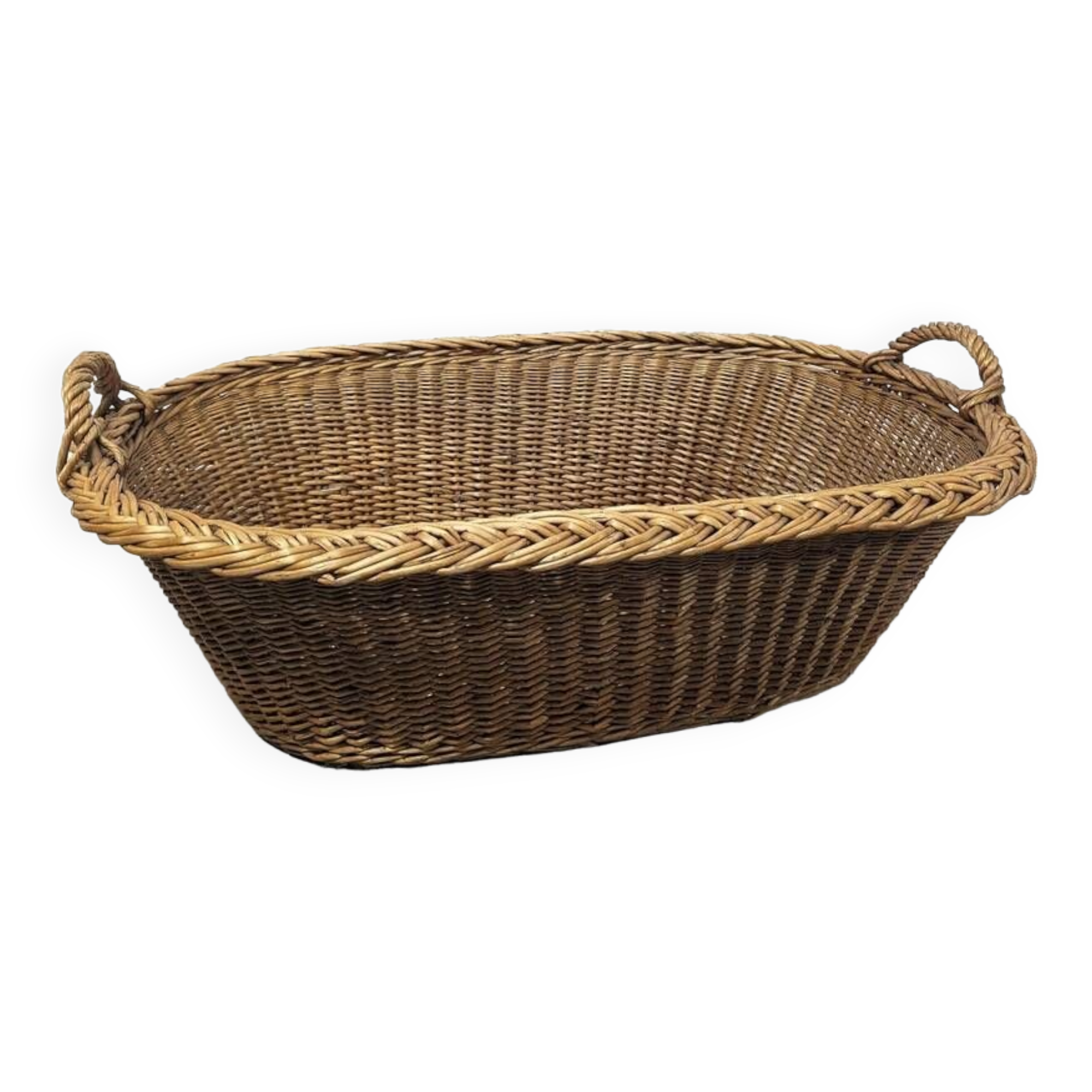 Large woven wicker basket