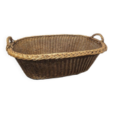 Grand panier en osier tressé
