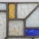 Art Deco Leaded Glass Panel with Geometric Cross Motif, Belgium, Circa 1920