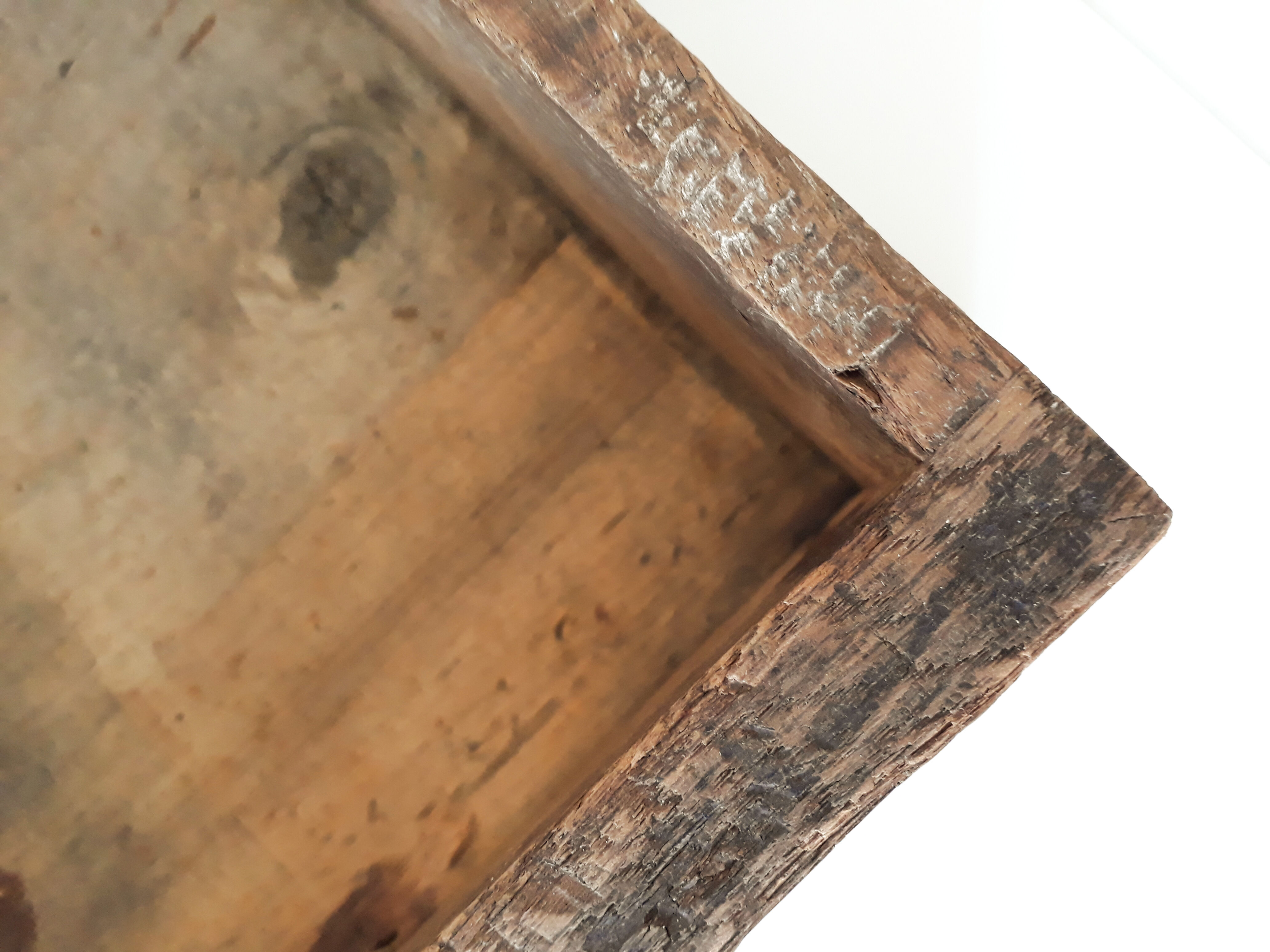 Old wooden workshop drawer