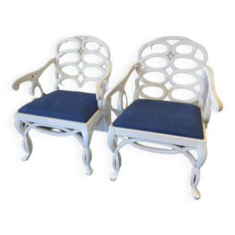 Pair of Loop Frances Elkins armchairs