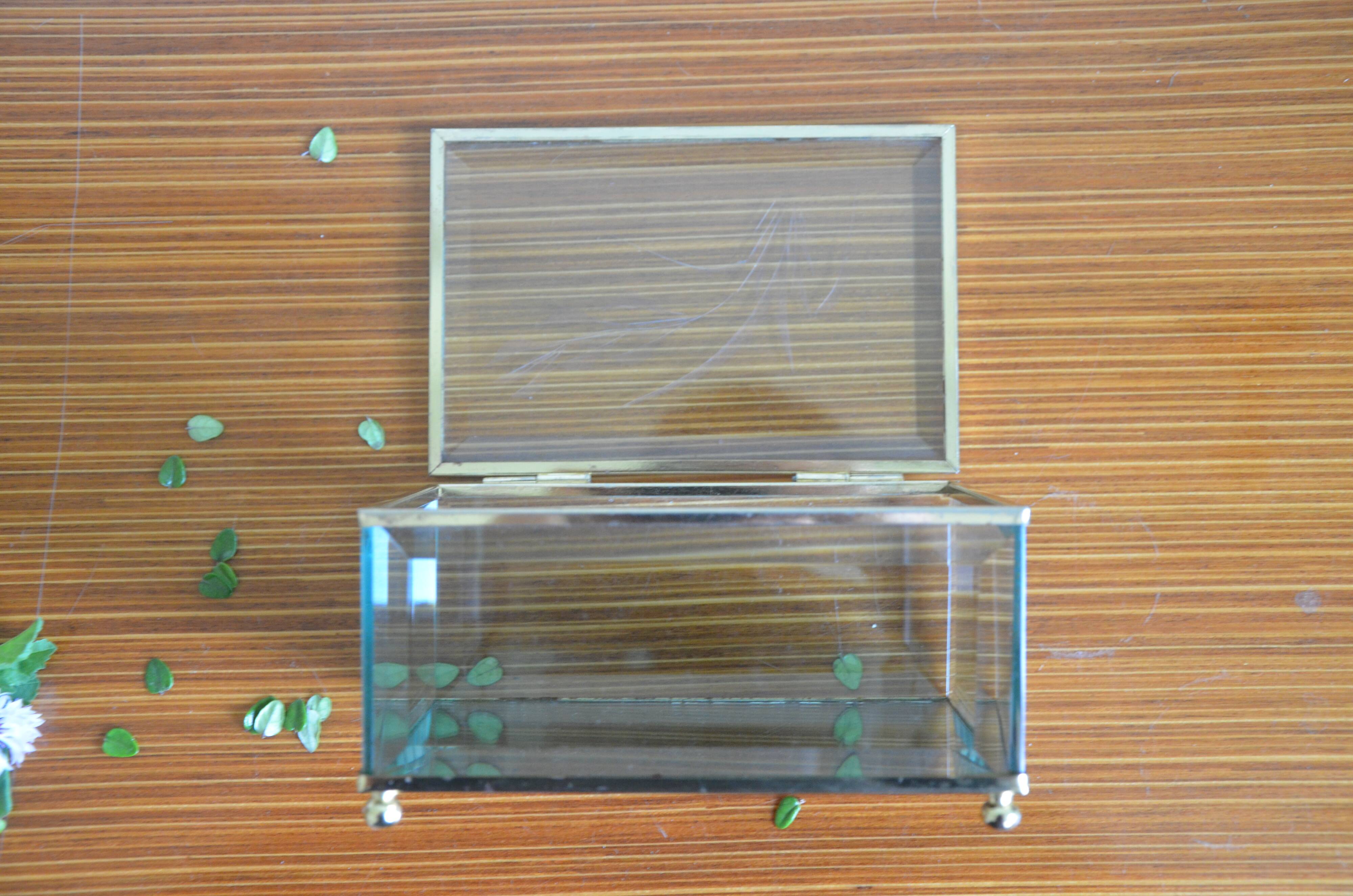 Glass and mirror jewellery box
