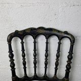 Chaise Napoleon III, Chiavari en bois noirci peint et cannage