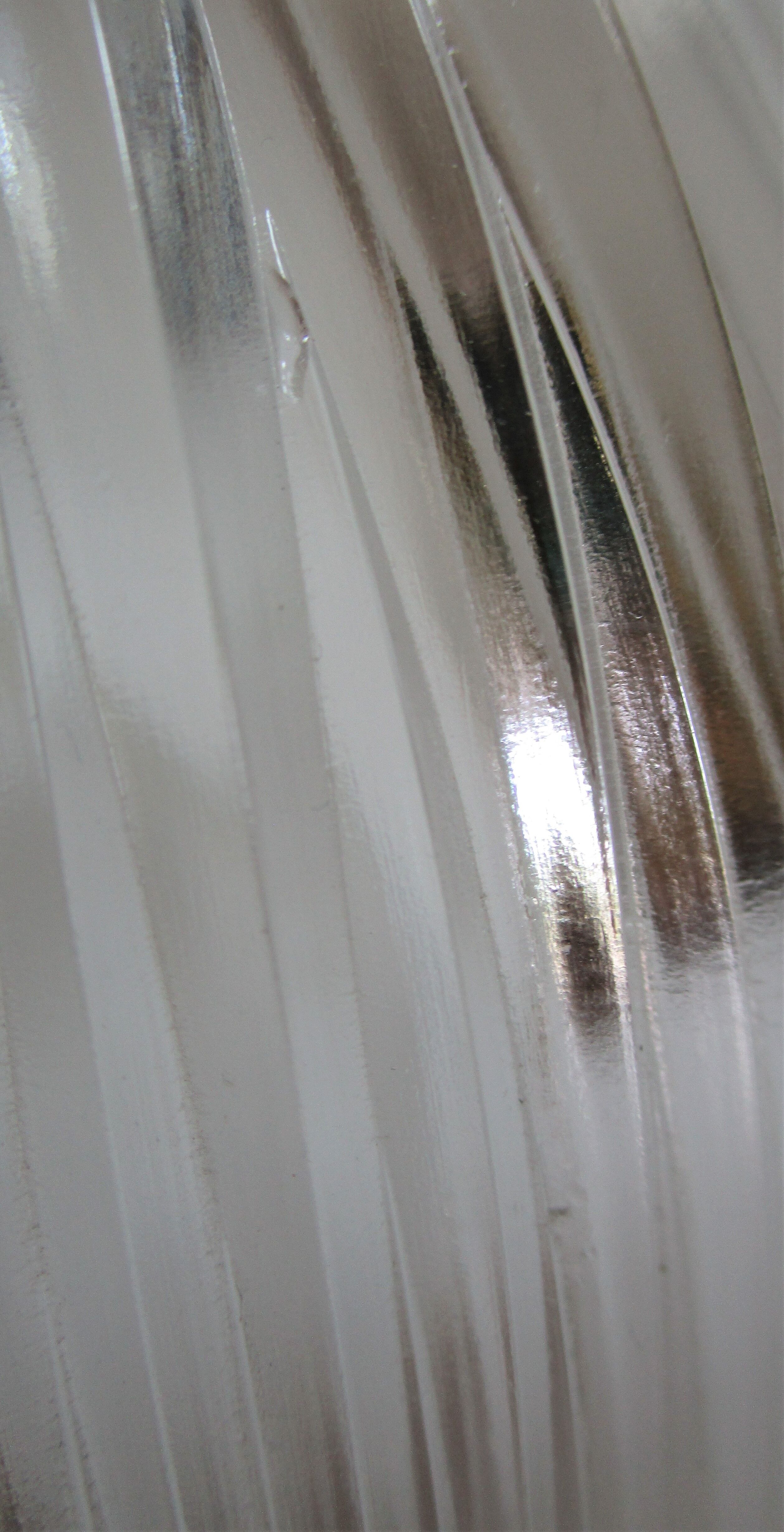 Suspension verre Holophane et laiton doré patiné vintage