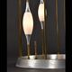 Lampadaire cascade en métal doré, années 1970