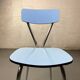 Blue Formica chair