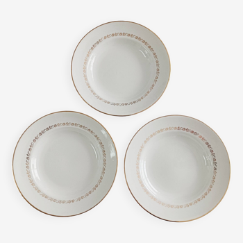 Set of 3 hollow plates Moulin des loups