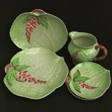Carlton ware set plates green foxglove