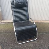 Vintage black leather armchair