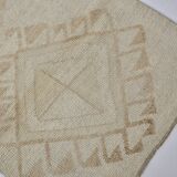 White Oushak Floral Runner Rug sku 2125