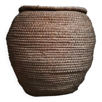 Panier à grains français ancien – Auvergne, vers 1900
