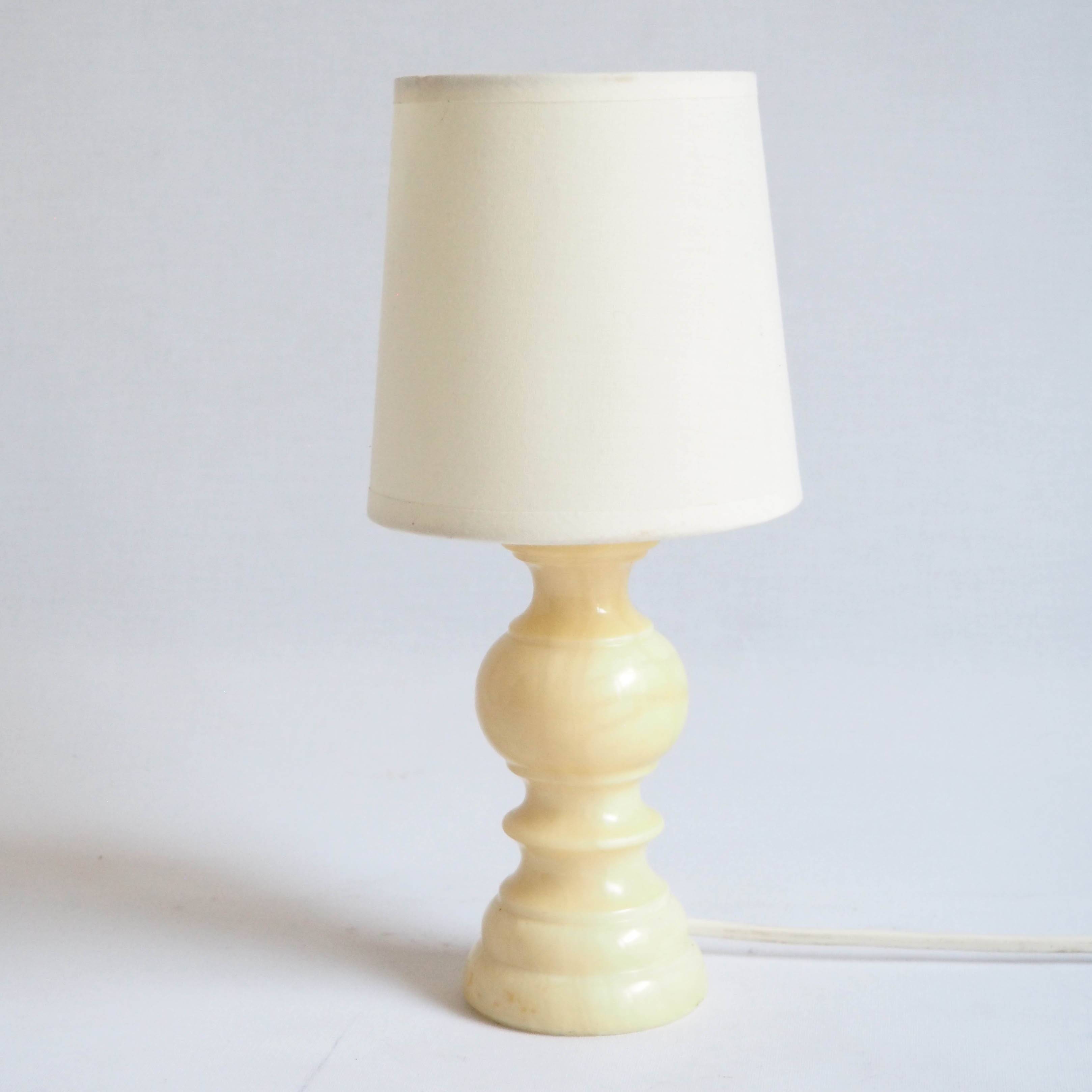 Alabaster bedside lamp