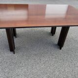 Mim table or large desk in rosewood and veneer Circa 1980