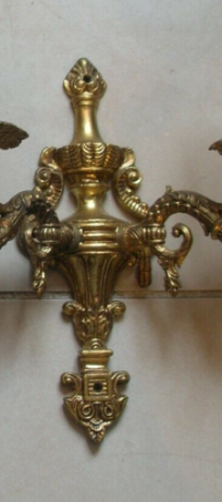 Lot of 2 electric applied wall gilded metal