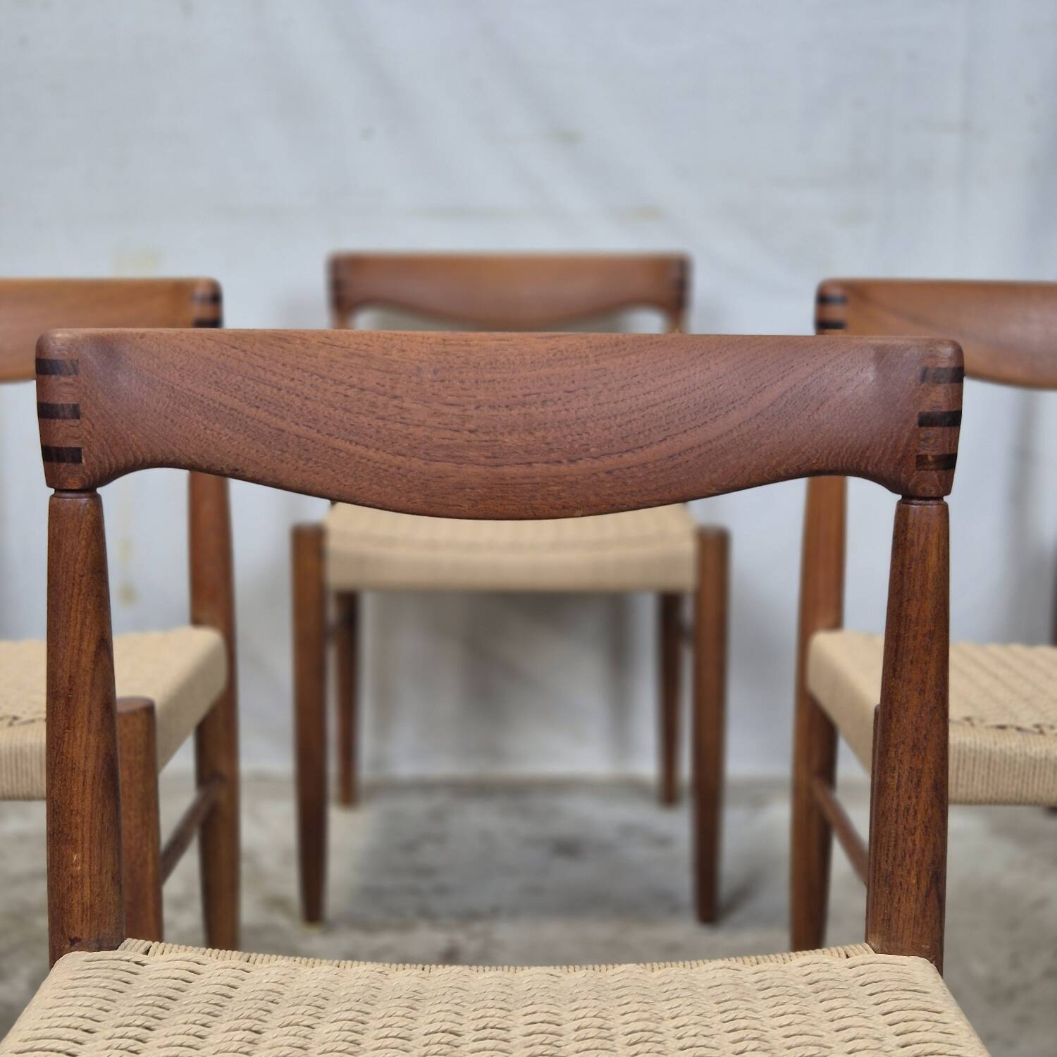 Price for 2 chairs! H.W. Klein, Bramin vintage Danish new papercord