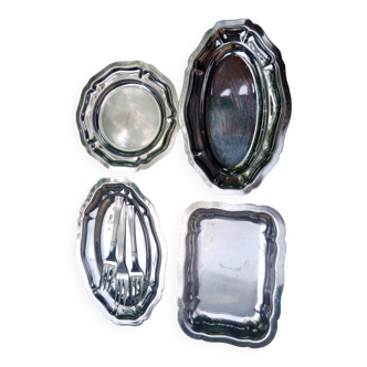 Small vintage platters and presentation forks