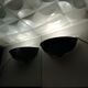 Wall lamp in the shape of an enamelled ceramic basin, set of 2
